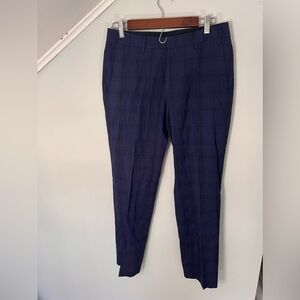 Bonobos 30x32 slim fit blue black plaid wool pant tollegno 1900